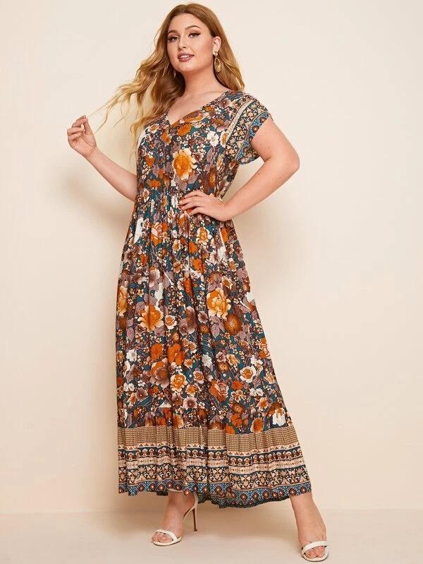 Tribal Print Maxi Dress – oChicStyle